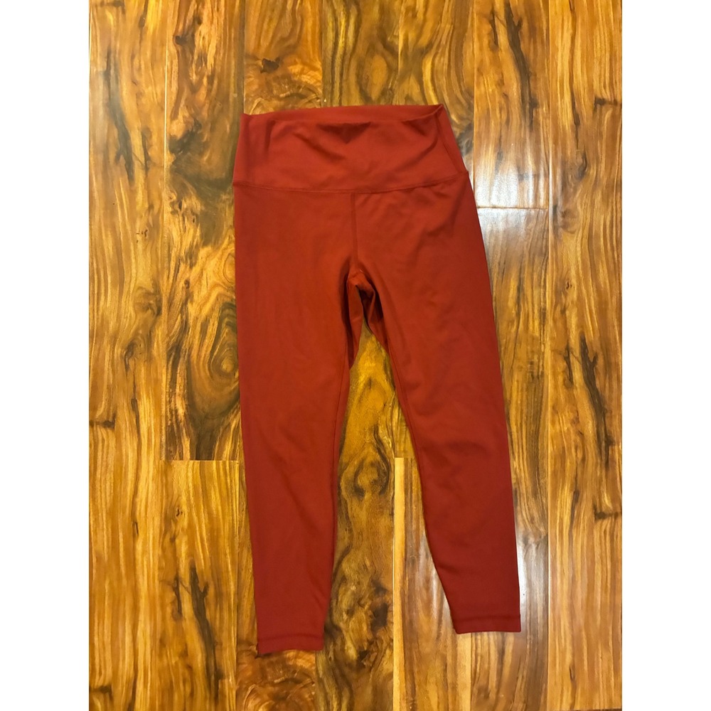 90 Degree by Reflex Womens High Waist Yoga Leggings‎ Rust Red Large 25 Inseam
